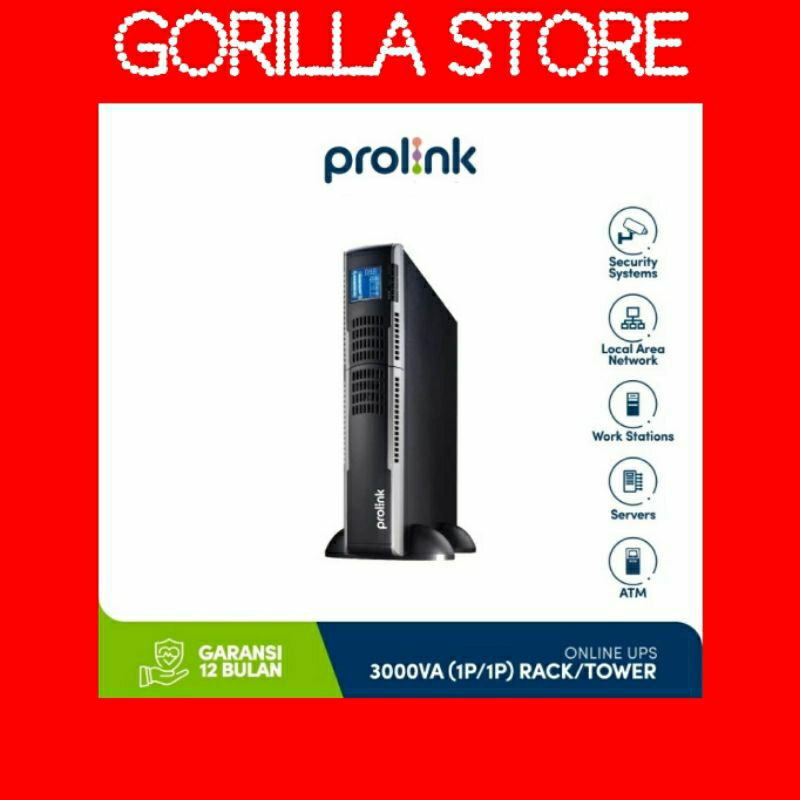 Jual Prolink 3000VA UPS Online Master II Series 1P/1P Rack/Tower ...