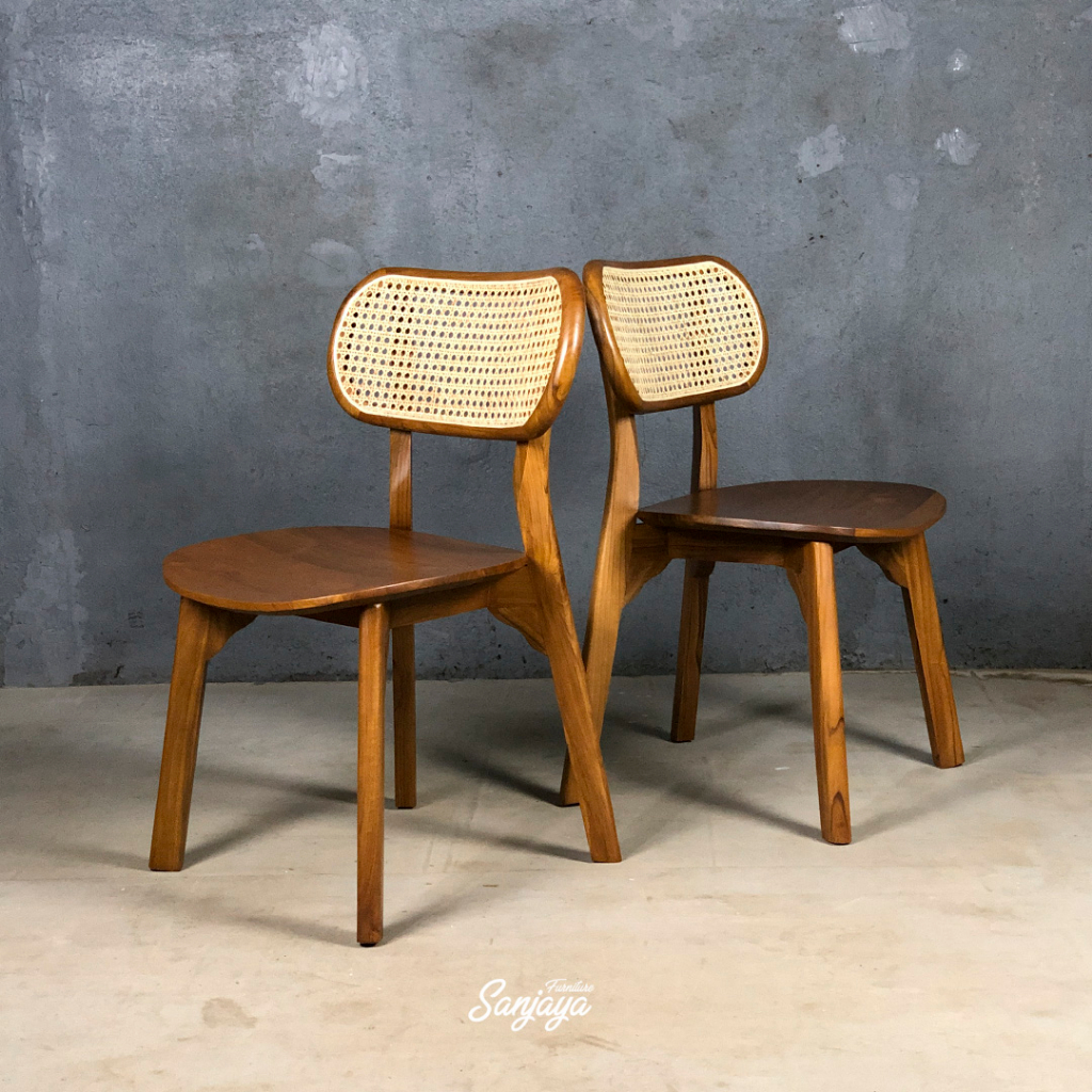 Jual KURSI CAFE MINIMALIS JATI ROTAN DESAIN ROPAN AESTETIK FINISHING ...