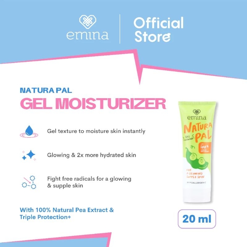 Jual Emina Natura Pal Gel Moisturizer 20 mL Pelembab Wajah 0 Alcohol