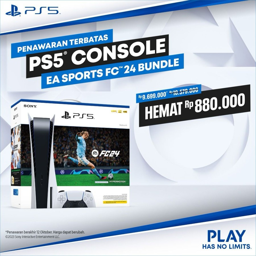 Jual PS5 Console Disc Bundle FC 24 Garansi Resmi Sony Indonesia ...