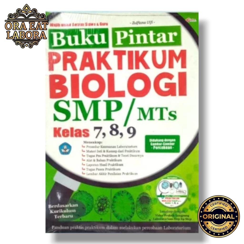 Jual Buku Original Buku Pintar Praktikum Biologi SMP/MTs Kelas 7,8,9 ...