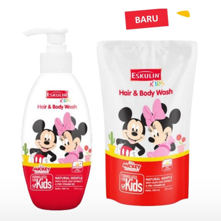 Jual Eskulin | B&B Kids Hair Body Wash Botol 280 Ml | Refill 280 Ml (KI ...