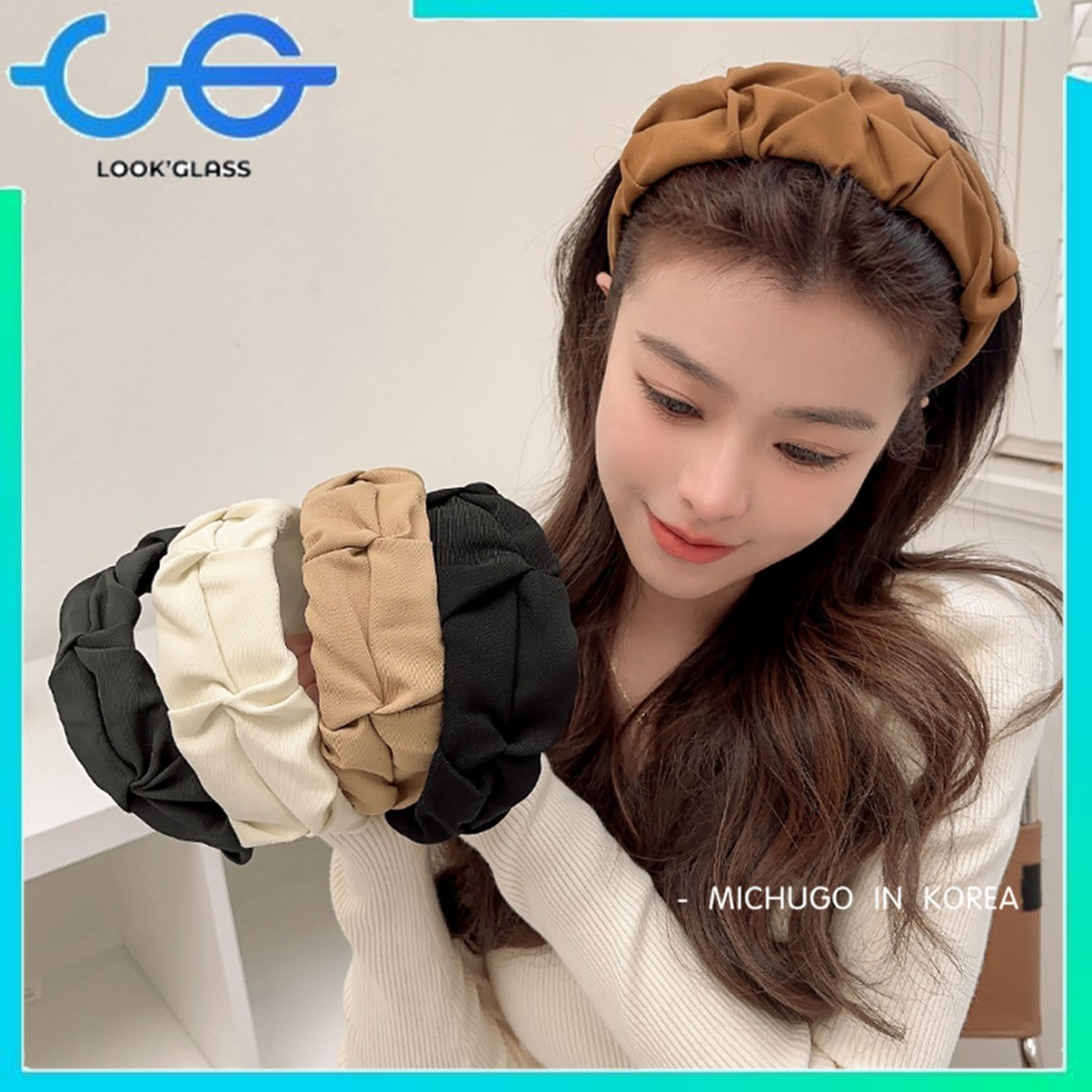 Jual LookGlass BANDO SCRUNCHIE WANITA LEBAR SIMPUL 6742 BANDANA KOREA