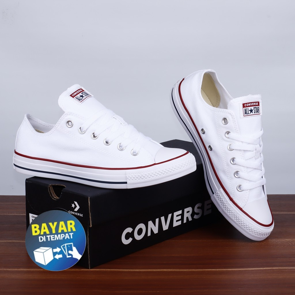 Converse white sales harga