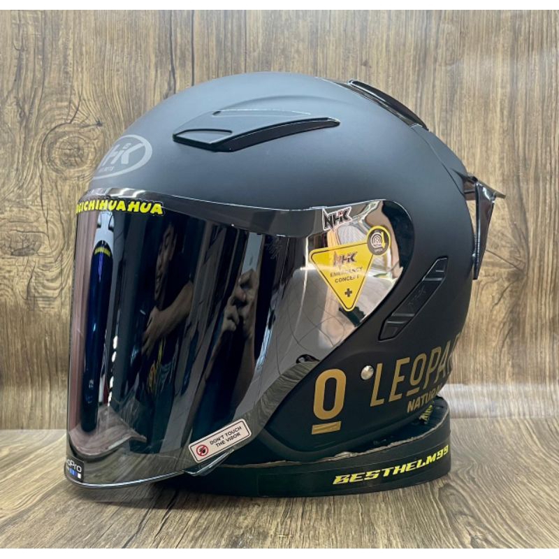 Jual HELM NHK R1 NEW SOLID BLACK DOP HALLFACE SINGLE VISORR | Shopee ...