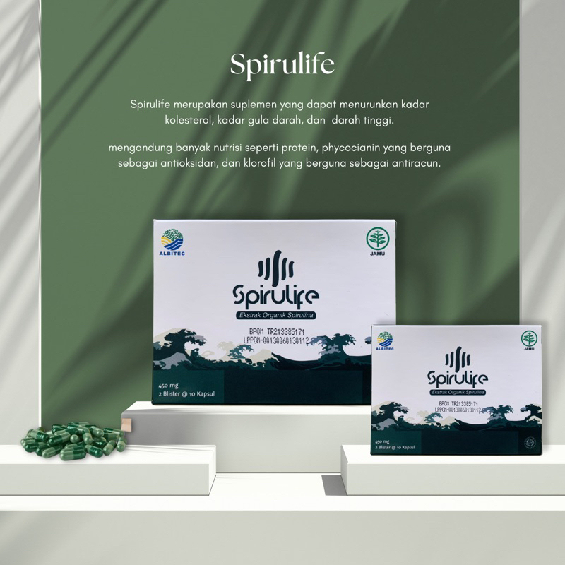 Jual Spirulife Albitec | Kapsul Suplemen Spirulina | Shopee Indonesia