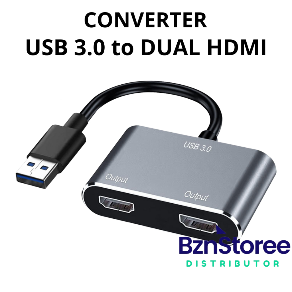 Jual usb 3 0 to dual hdmi adapter 4k hdmi splitter for dual monitors