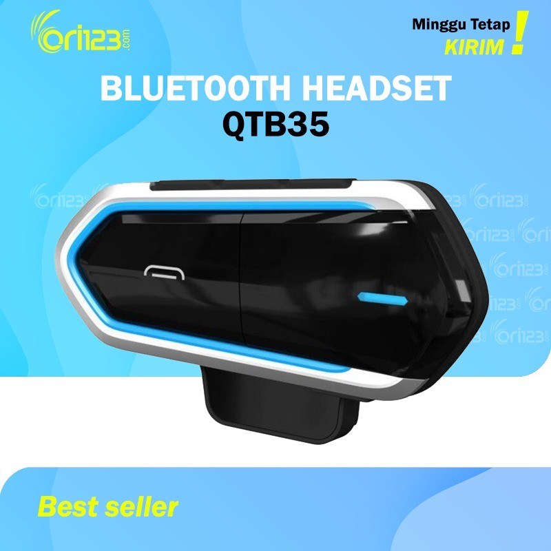 Jual QTB35 helm headset bluetooth 5.0 motor Helm Motor Headset