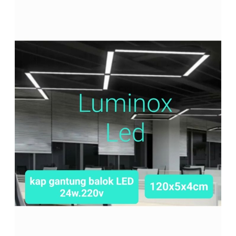 Jual kap balok led 24w 24watt / gantung meja office cafe led 24 watt 24 ...