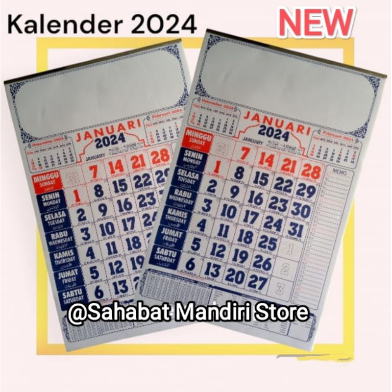 Jual Kalender Dinding 2024 Shopee Indonesia 6421