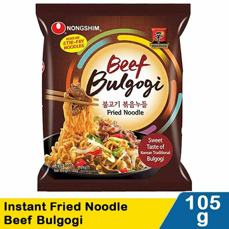 Jual Nong Shim Instant Fried Noodle Beef Bulgogi 105g Shopee Indonesia