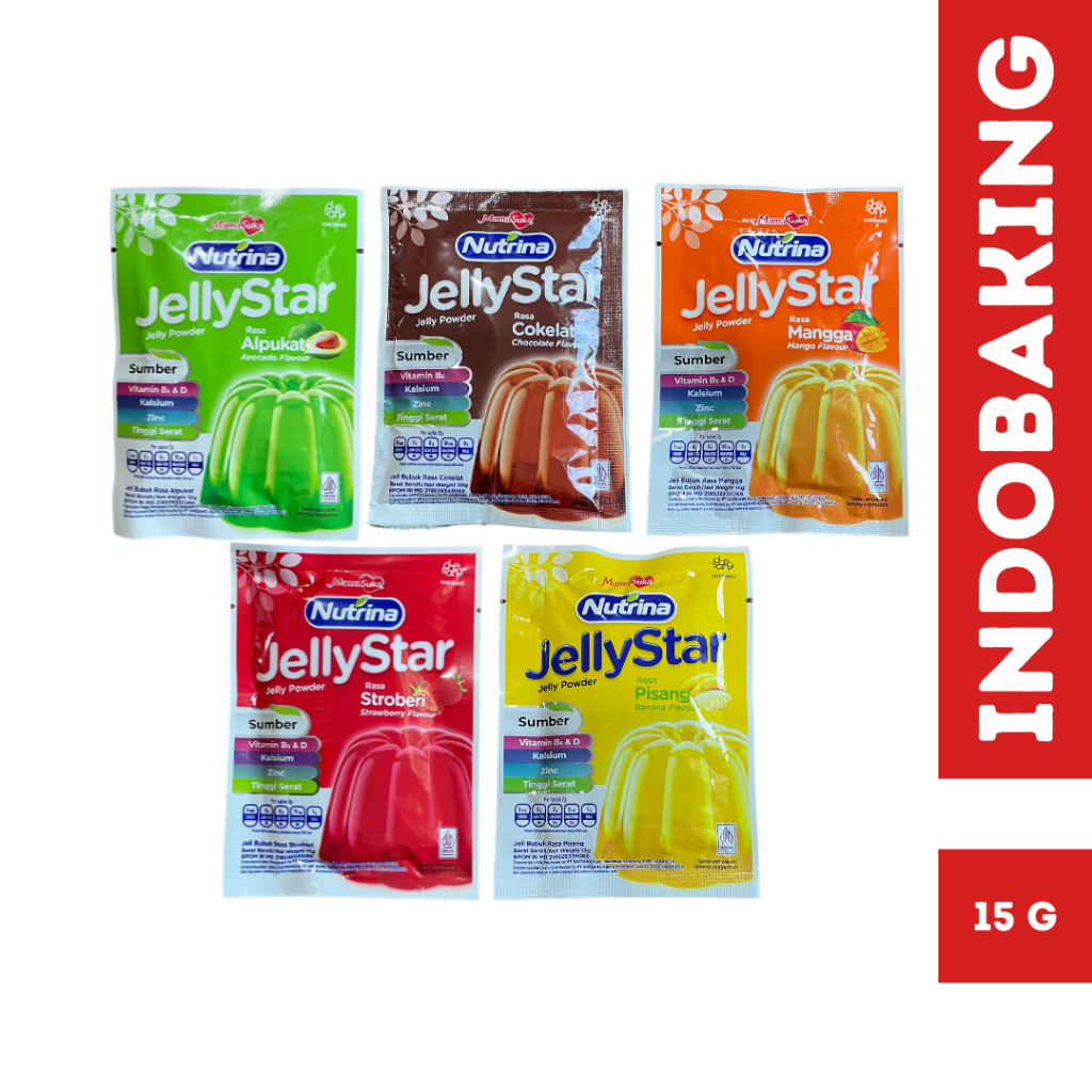 Jual MamaSuka Nutrina Jellystar Bubuk Jelly AgarAgar Aneka Rasa 15g