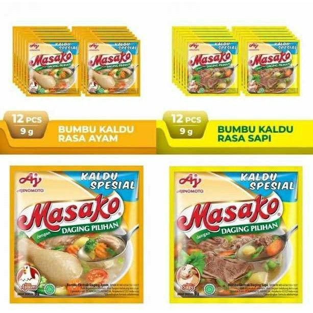 Jual Masako renceng rasa ayam/sapi isi 12 sachet | Shopee Indonesia