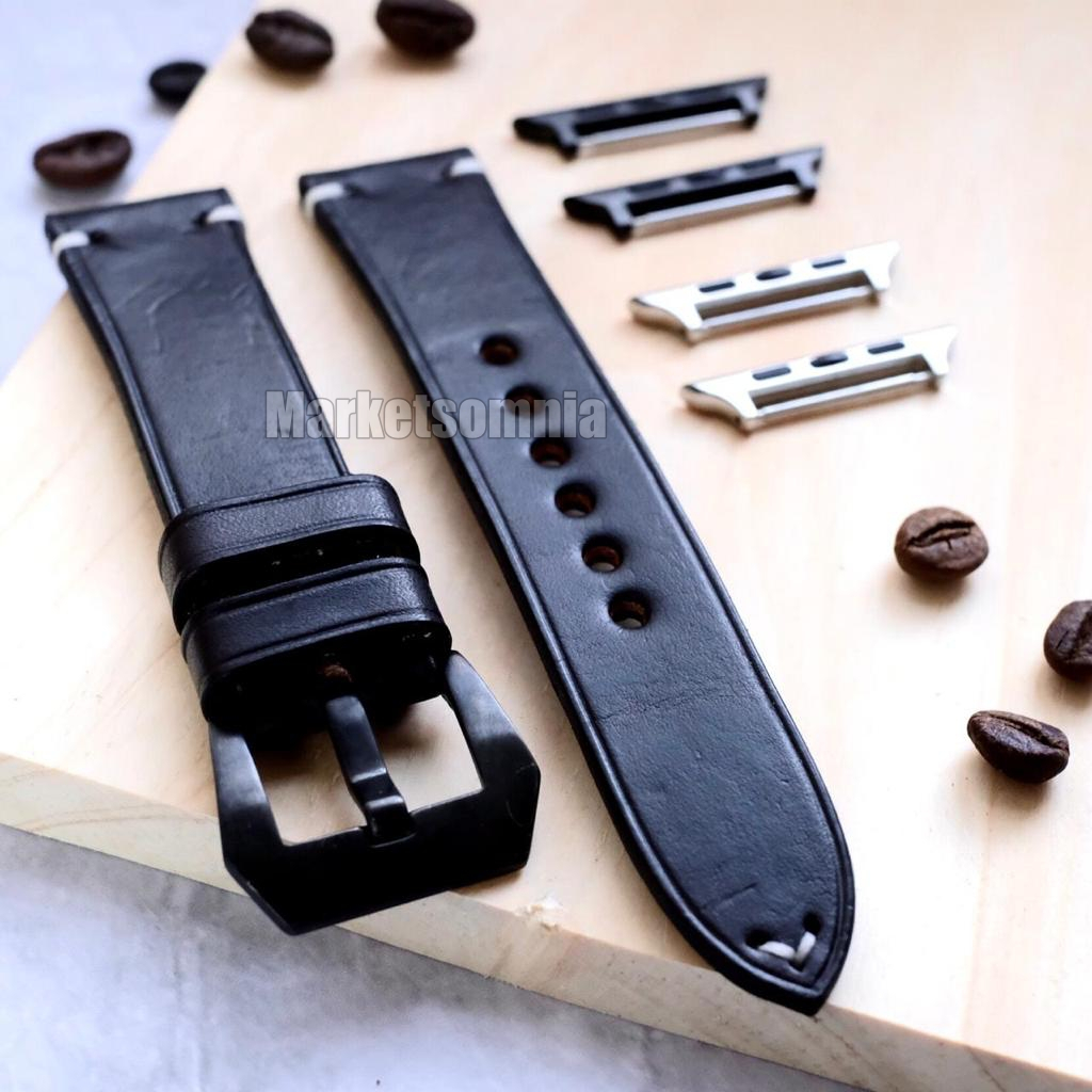 Jual Strap Leather Kulit Sapi Asli Apple Watch 45mm Tali Jam Samsung ...