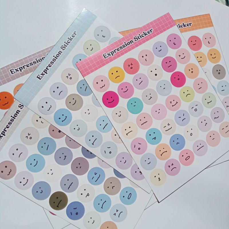 Jual Pcs Smiley Face Sticker Emoji Deco Jurnal Diary Scrapbook Stiker