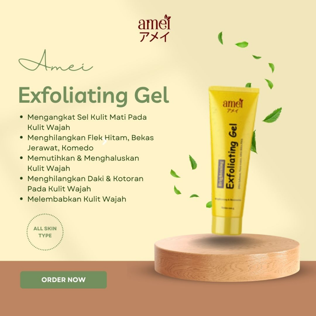 Jual Skincare Exfoliating Gel Pria Wanita Amei Brightening Exfoliating Gel DNA Salmon Gel