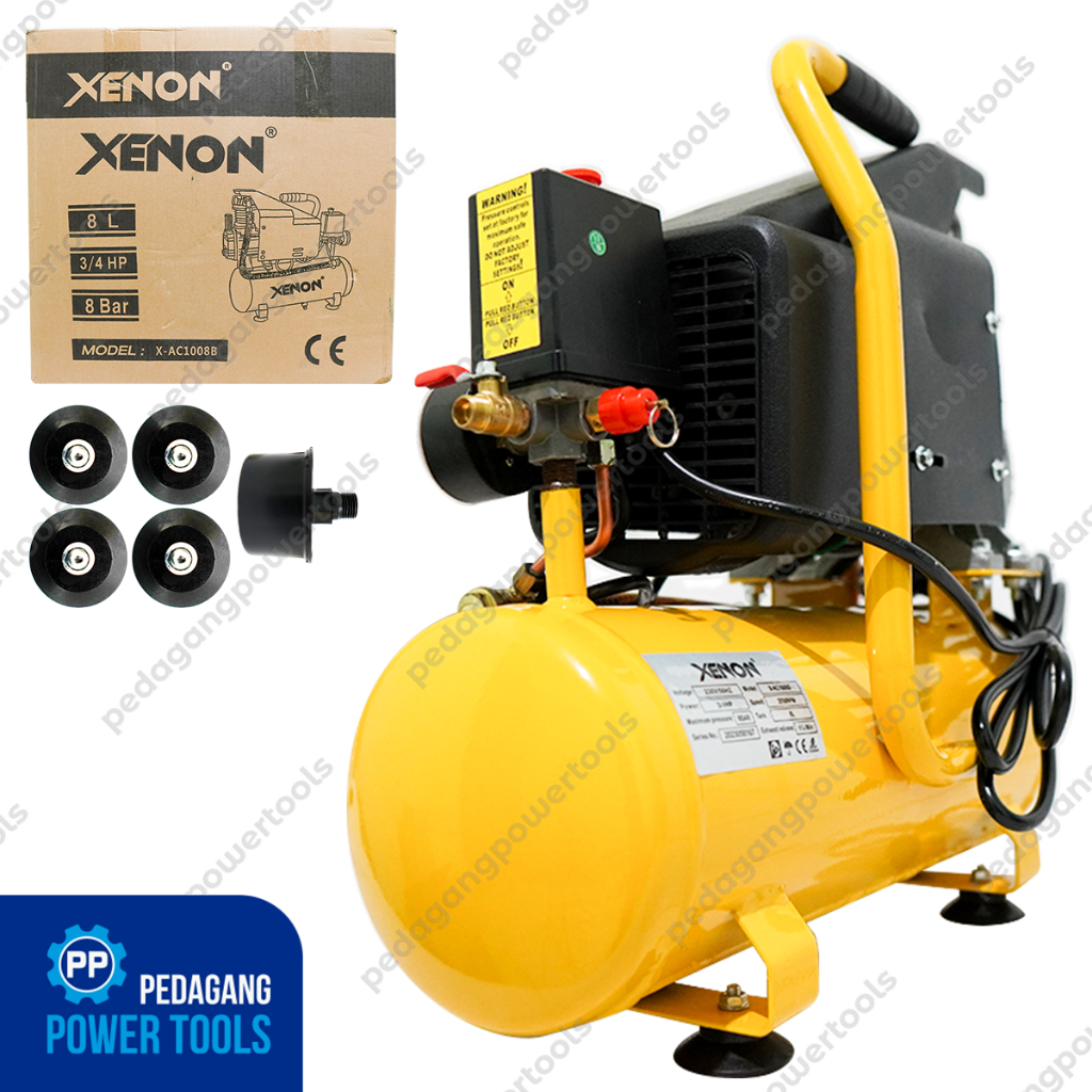 Jual XENON AC1008B KOMPRESOR UDARA ANGIN LISTRIK 0.75 HP AIR COMPRESSOR ...