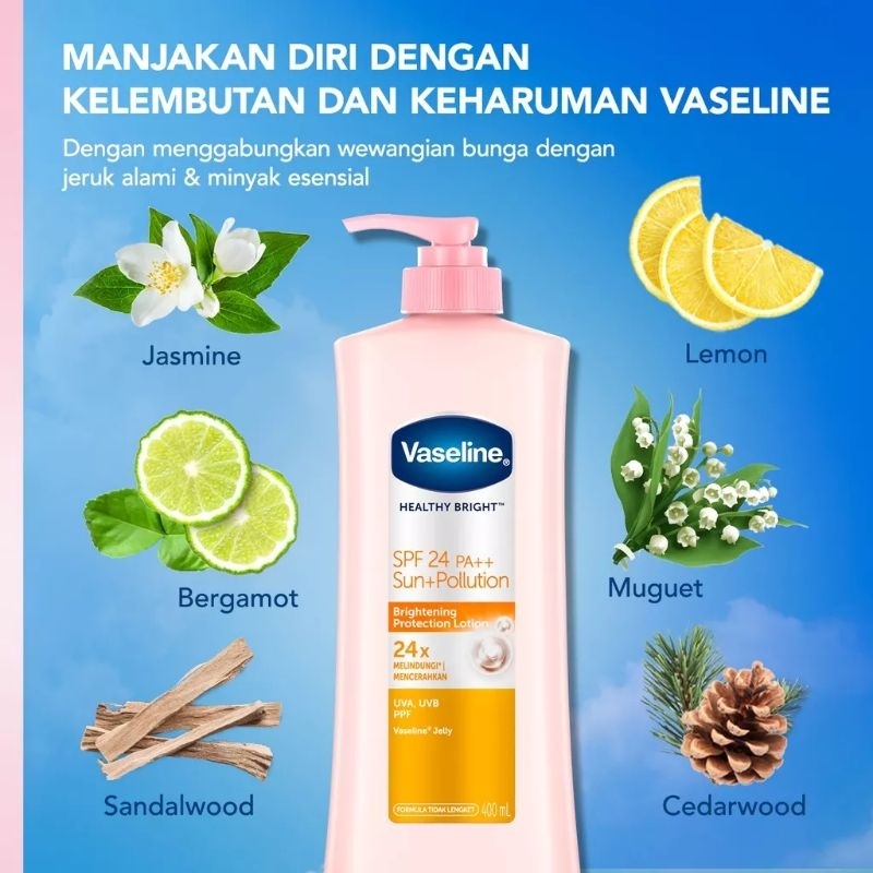 Jual Vaseline Healthy Bright Body Lotion 400ml Shopee Indonesia