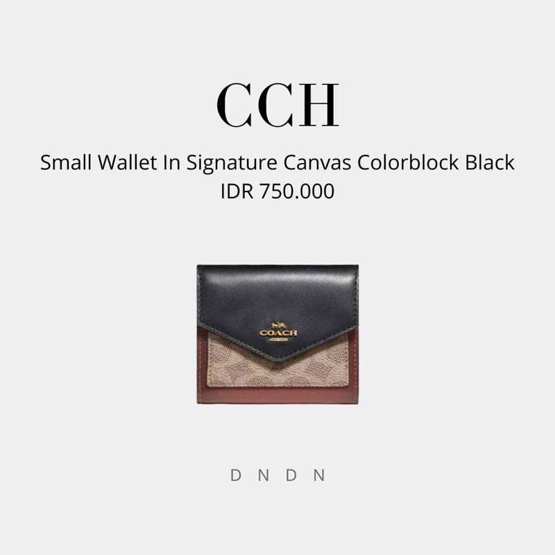 Jual Small Wallet In Signature Canvas Colorblock Black | Shopee Indonesia