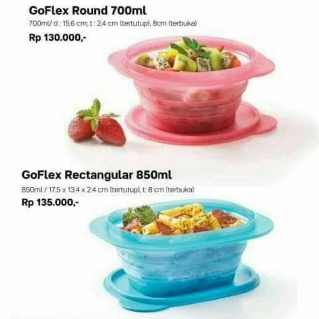 Jual (K23) TUPPERWARE MANTAN TUTUP GOFLEX RECTANGULAR 850ML | Shopee ...