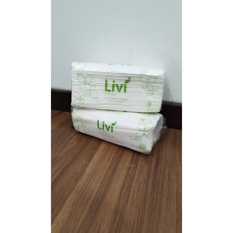 Jual Livi Multifold Towel Tisu 150 sheets (4 packs) | Shopee Indonesia