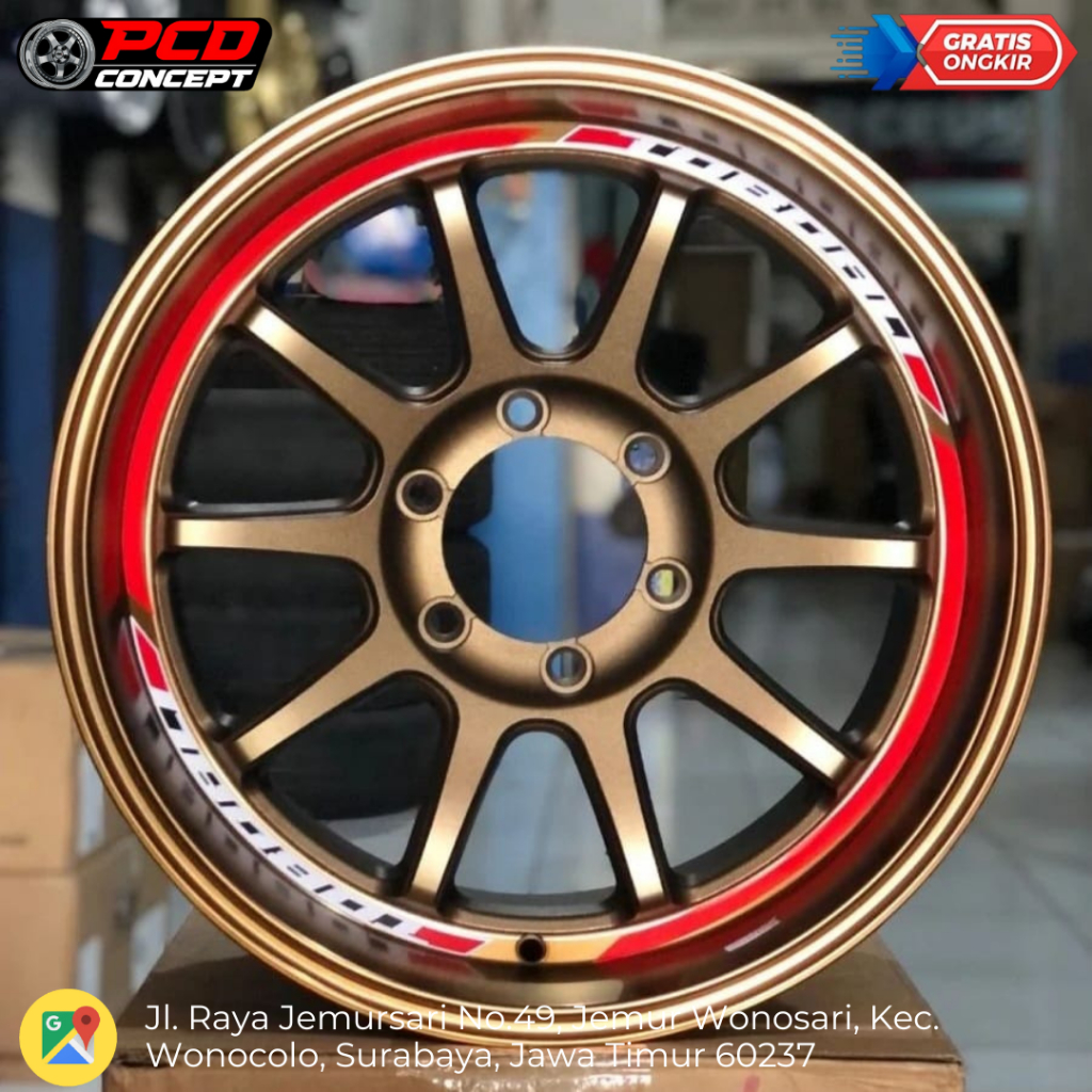 Jual PELEK MOBIL TERBARU R18 HSR TOBOALI R18X9.5 INCI ET0 BUAT FORTUNER ...