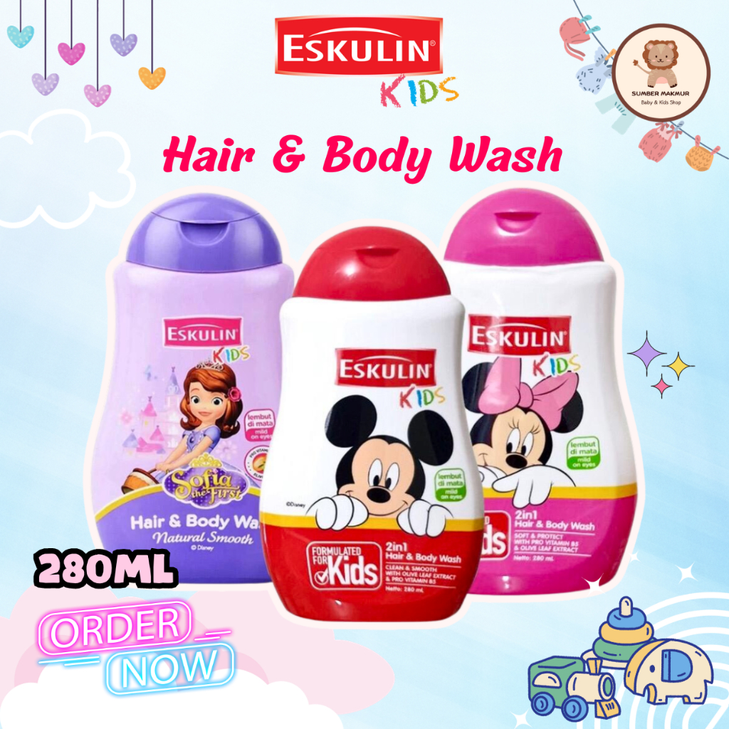 Jual ESKULIN KIDS HAIR AND BODY WASH 280ML / SABUN MANDI 2IN1 PEMBERSIH ...