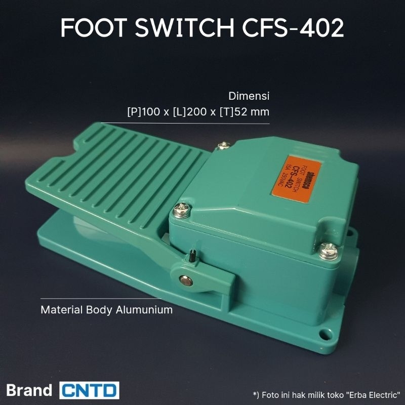 Jual CFS-402 15A 250v Foot Switch Pedal Saklar Injak Cable Gland PG-M20 ...