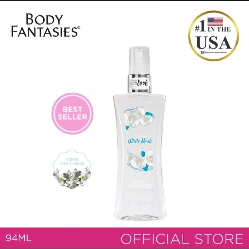 Jual Body Fantasies 94ml White musk/vanilla/forever in love