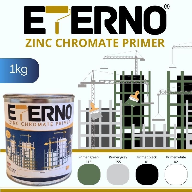 Jual Cat Zinc chromate primer zinchromate cat dasar besi anti karat cat meni besi 1kg