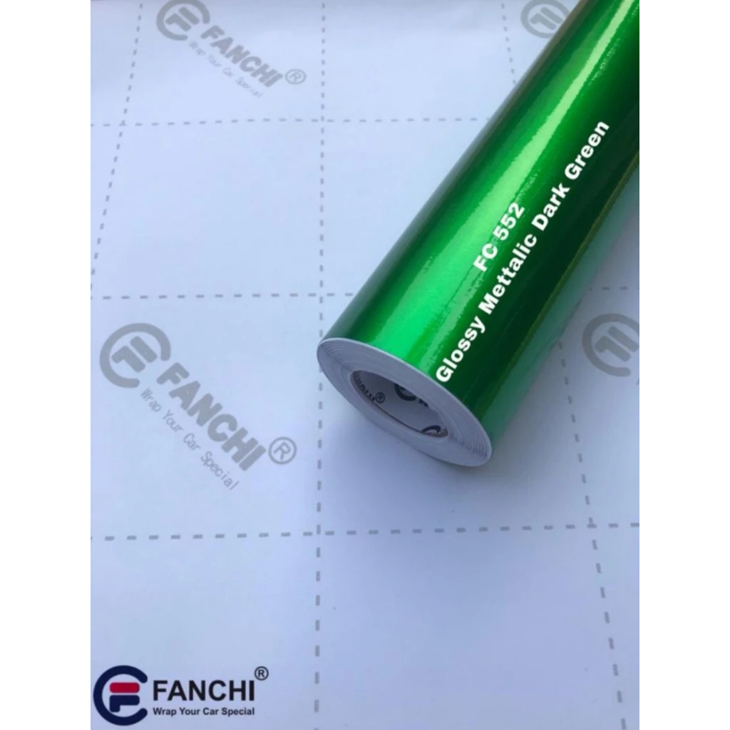 Jual Sticker Fanchi Fc552 Glossy Metallic Dark Green Hijau Tua Candy