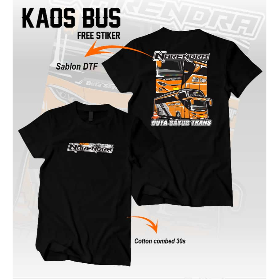 Jual Kaos bus free stiker 10 pcs promo !! Shopee Indonesia