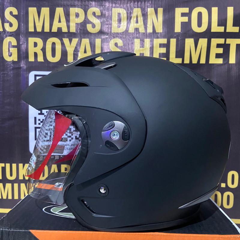 Jual HELM HALF FACE KYT ROMEO SOLID HITAM HELM DEWASA Shopee Indonesia