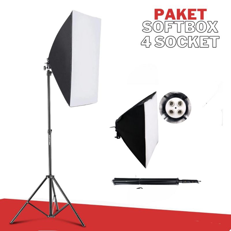 Jual Paket Payung Softbox Reflektor Single Socket with Stand | Shopee ...