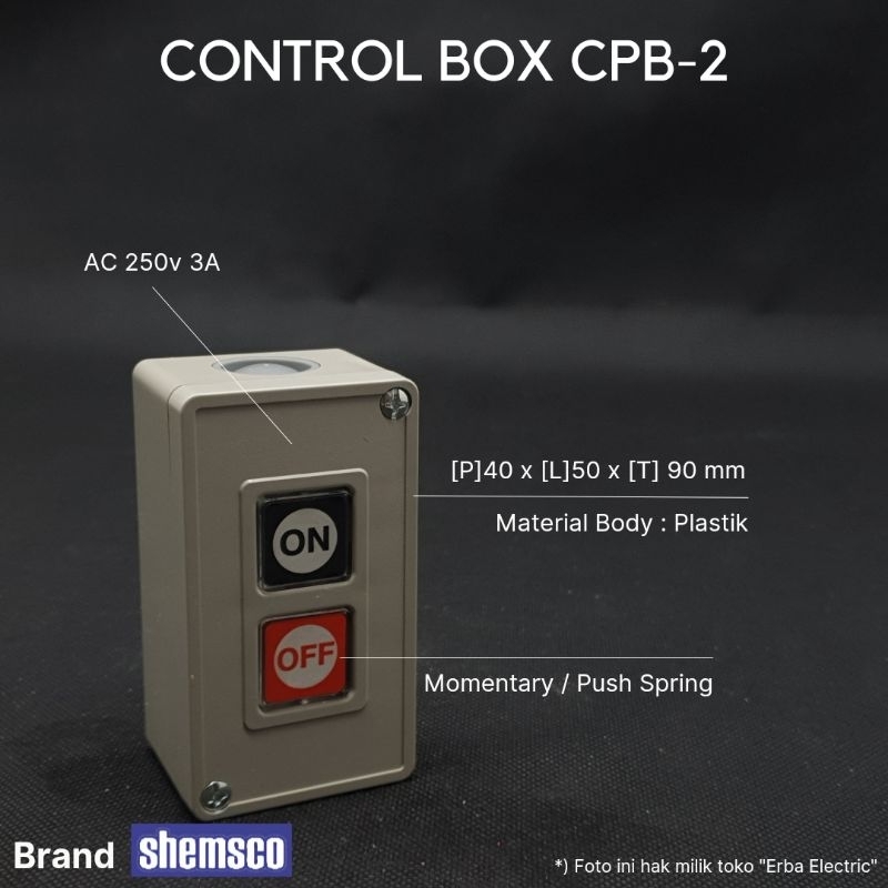 Jual Control Push Button CPB-2 250VAC 3A Tombol ON OFF Station Box ...