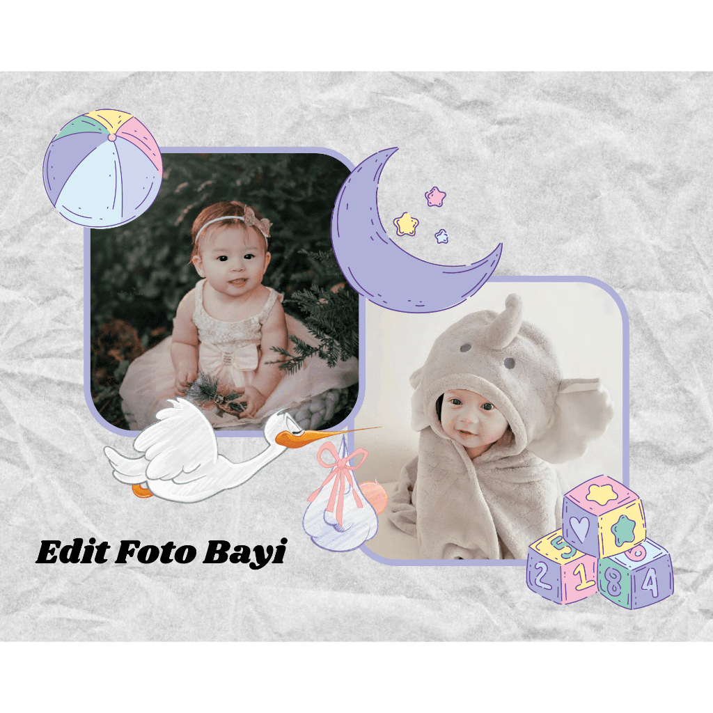Jual Jasa Edit Foto Bayi Ala Studio Tema Bebas Bisa Cetak Baby Photo ...