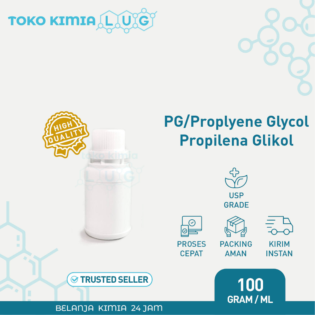 Jual Propylene Glycol/Propilena Glikol/PG USP Food Grade 100 ml/g