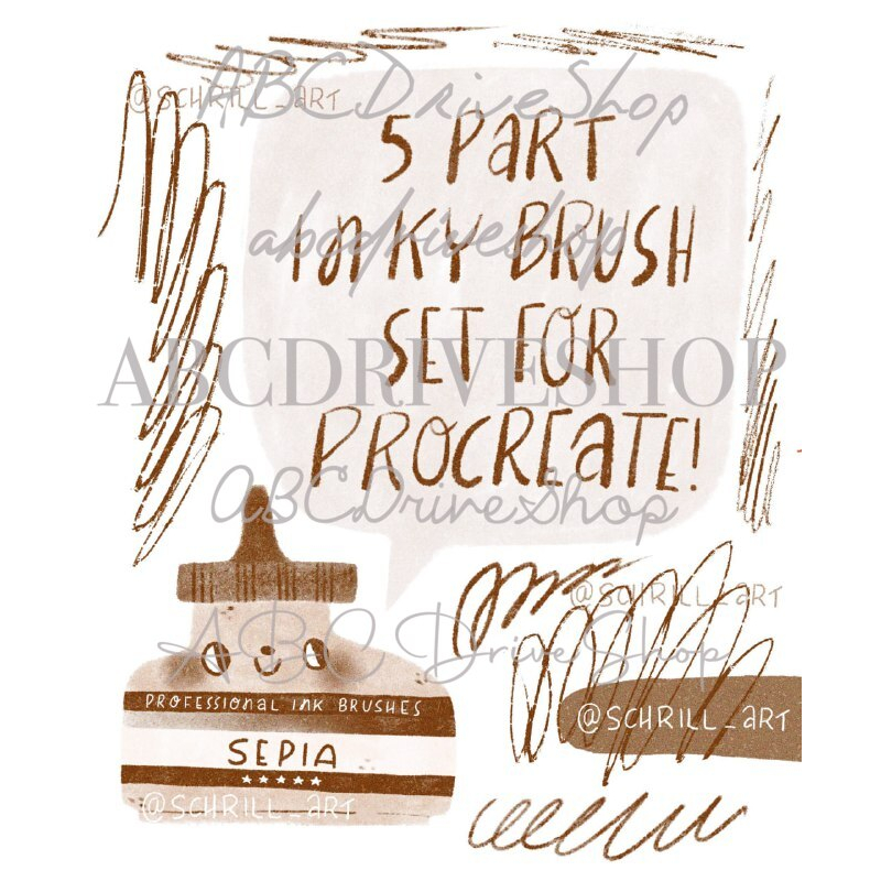 Jual Procreate Brush - 5 Ink Brushes for Procreate | Shopee Indonesia