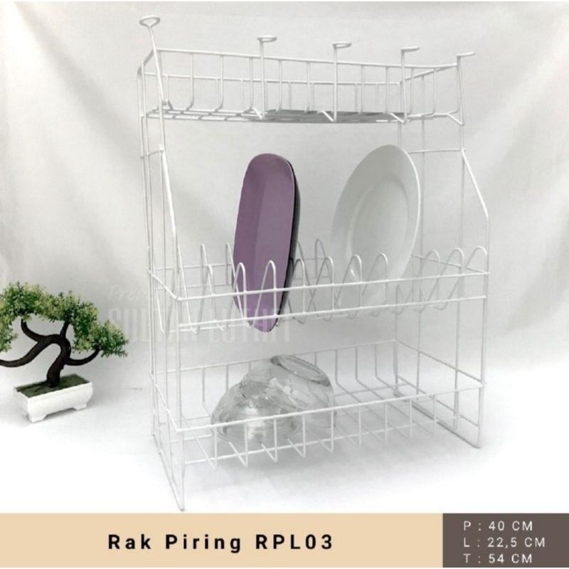 Jual Rak Piring RPL03 / rak piring serbaguna / rek piring besi 3 susun ...
