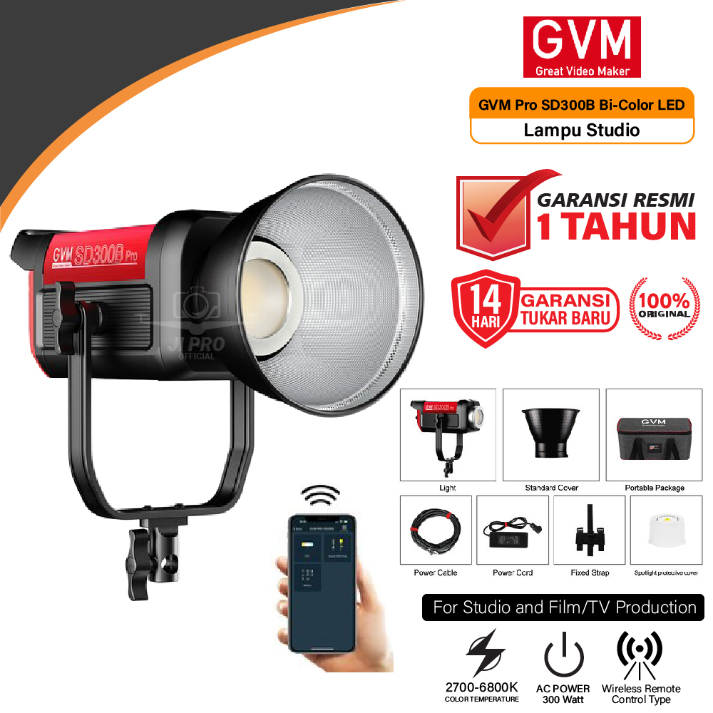 Jual GVM Pro SD300B Bi Color LED Monolight SD 300B SET 1 2 Lightning Lamp Shopee Indonesia