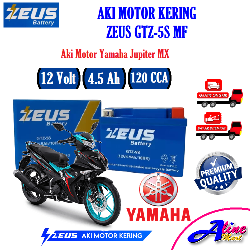 Jual Aki Racing Motor Yamaha Jupiter MX Amper Besar GTZ5S Mf Zeus Super