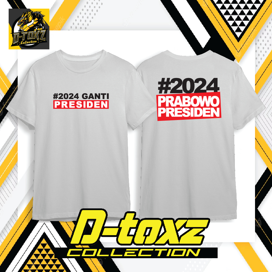 Jual KAOS 2024 PRABOWO PRESIDEN // Kaos 2024 ganti presiden // kaos