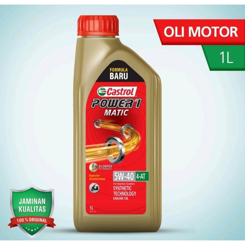 Jual Oli Mesin Motor Castrol Power1 Matic 5w-40 (1L) | Shopee Indonesia