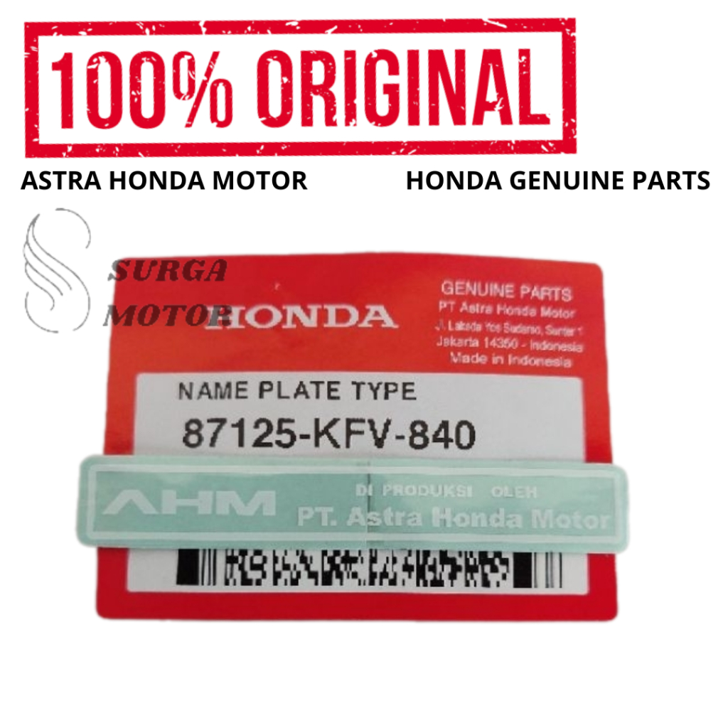 Jual Stiker Emblem Label Produksi Arm Swingarm Honda Cs1 Revo Fit Blade ...