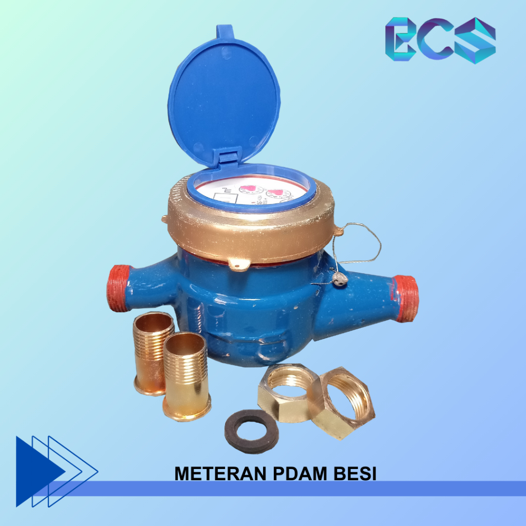 Jual ECS Shop - Meteran Air PDAM 1/2 Inci Body Besi Water Meter ...