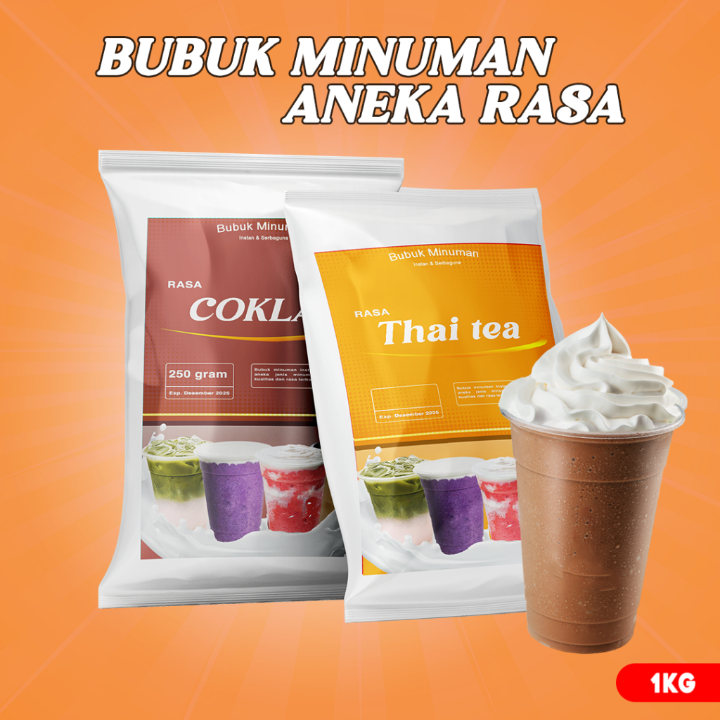 Jual BUBUK MINUMAN RASA 1KG / BUBUK MINUMAN ANEKA RASA/ SERBUK MINUMAN ...