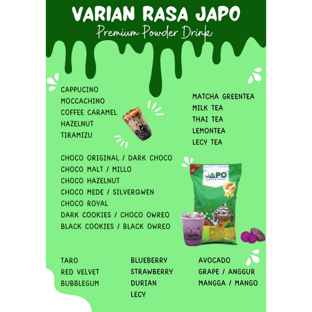 Jual BUBUK MINUMAN INSTAN 1 Kg RASA CAPPUCINO JAPO PREMIUM POWDER DRINK ...