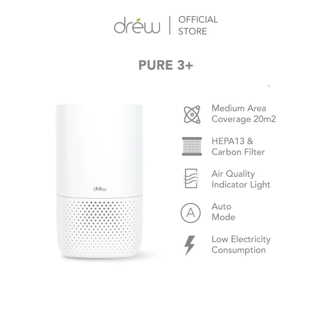 Jual Drew Air Purifier Pure 3+ Pembersih Udara dengan UVC Air Purifier