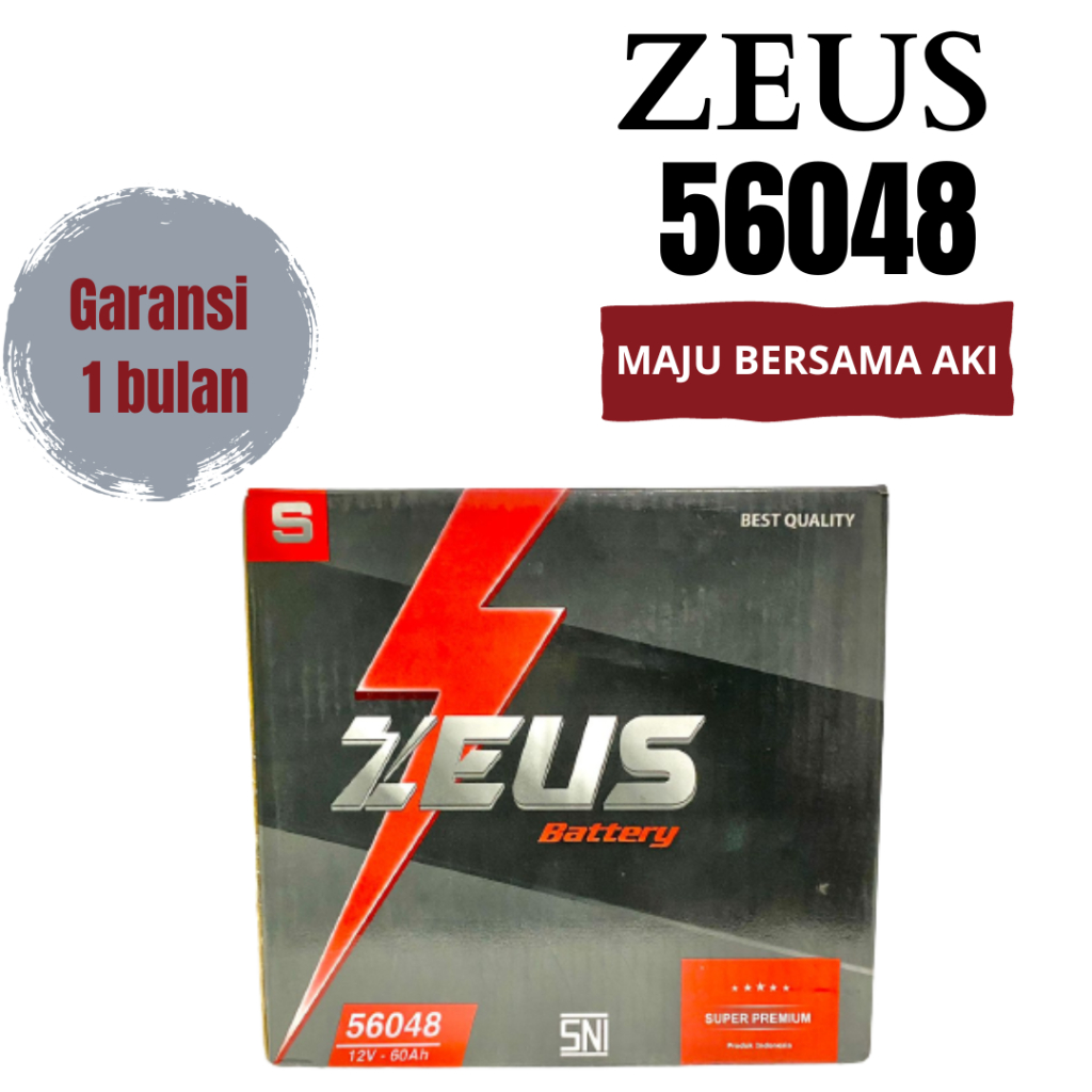 Jual DIN Zeus 56048 Aki Mobil Ford Fiesta / Laser Sonic Aki Basah 12v