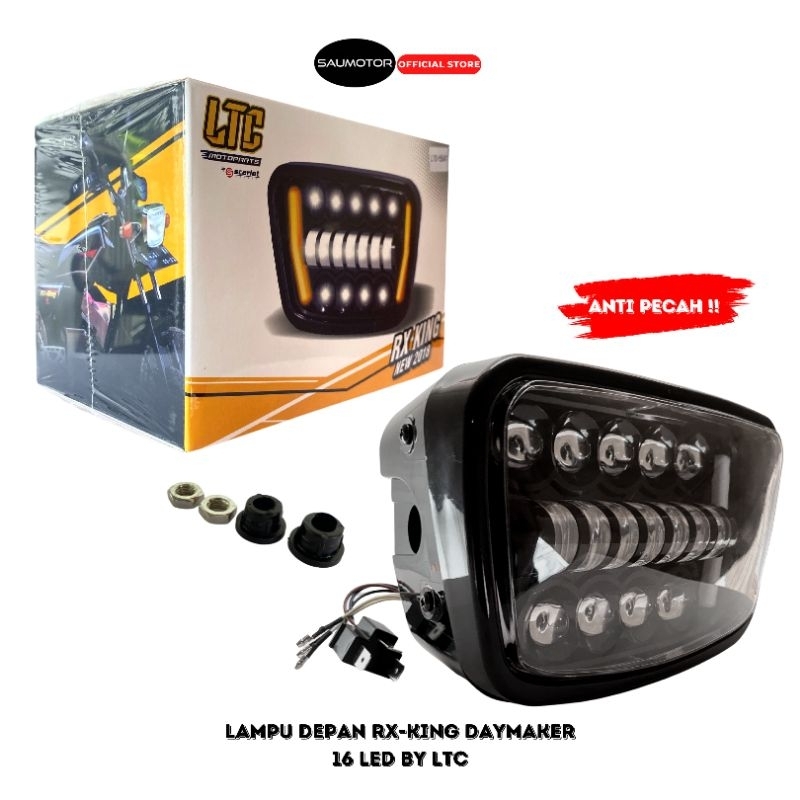Jual Headlamp Daymaker RX King new anti pecah Led senja putih sen ...